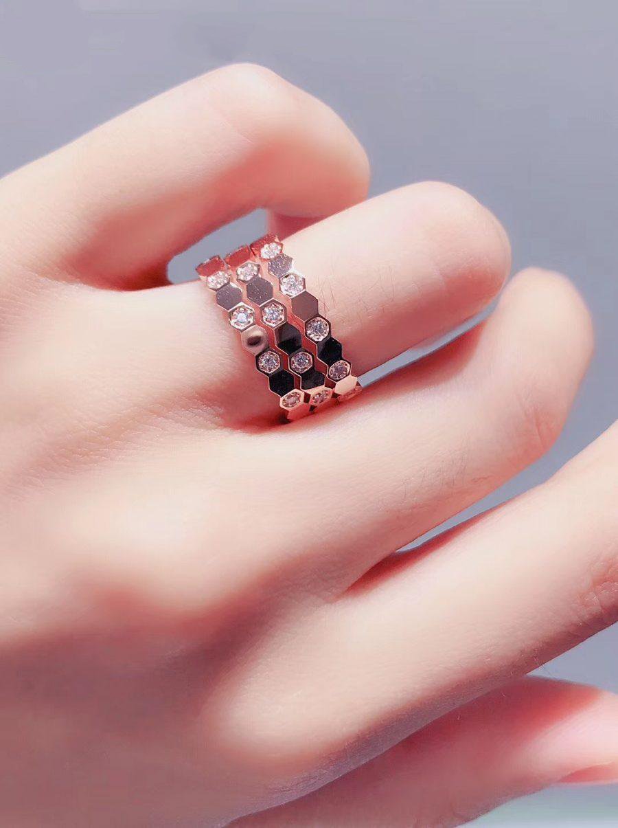 ??Loco?¡¥BEE LOVE RING PINK GOLD DIAMOND
