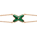 ??Loco?¡¥JEUX BRACELET MALACHITE PINK GOLD 1 DIAMOND