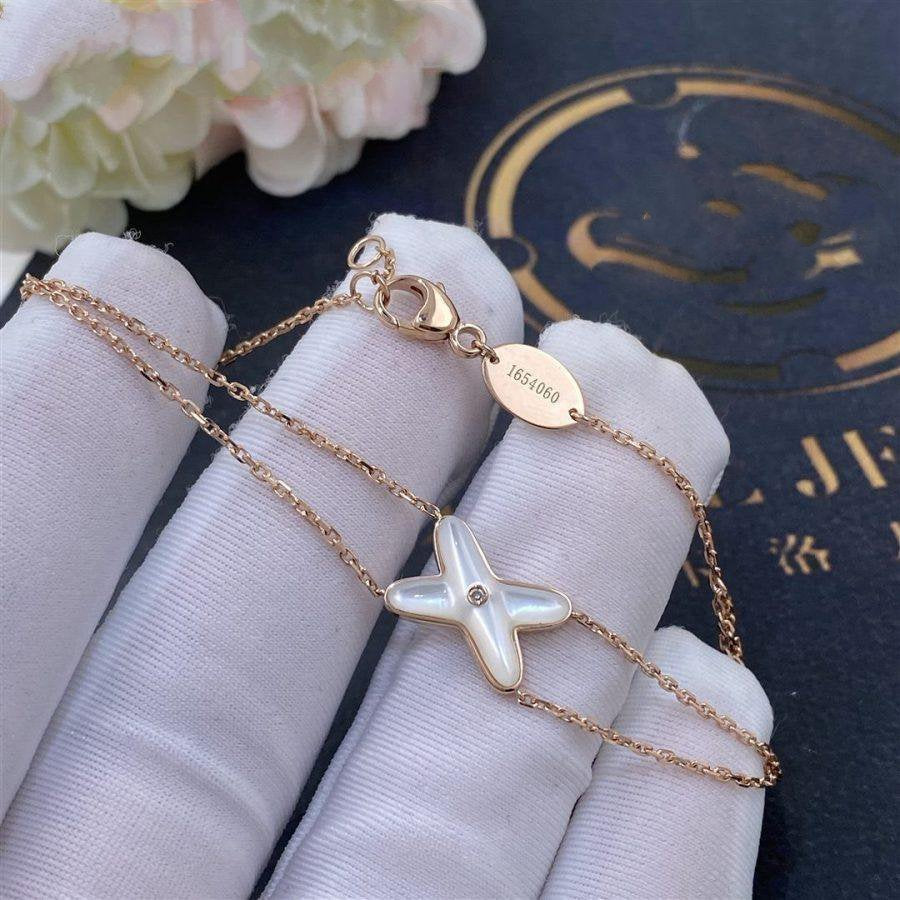 ??Loco?¡¥JEUX BRACELET WHITE MOP PINK GOLD 1 DIAMOND