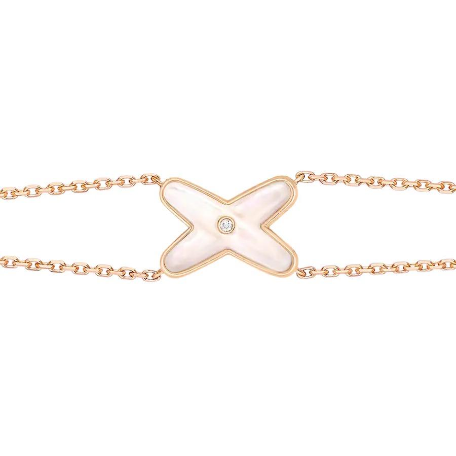 ??Loco?¡¥JEUX BRACELET WHITE MOP PINK GOLD 1 DIAMOND