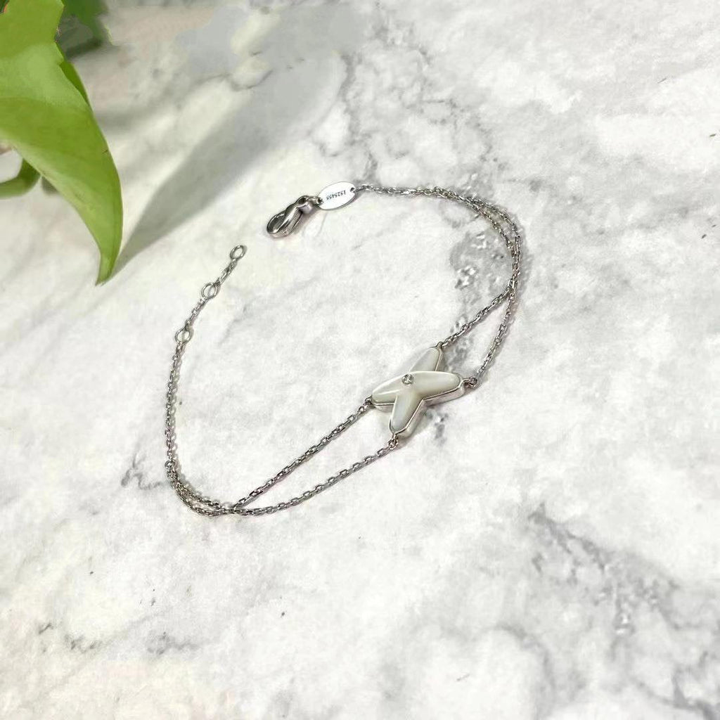 ??Loco?¡¥JEUX BRACELET WHITE MOP SILVER 1 DIAMOND