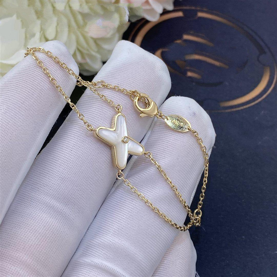 ??Loco?¡¥JEUX BRACELET WHITE MOP GOLD 1 DIAMOND