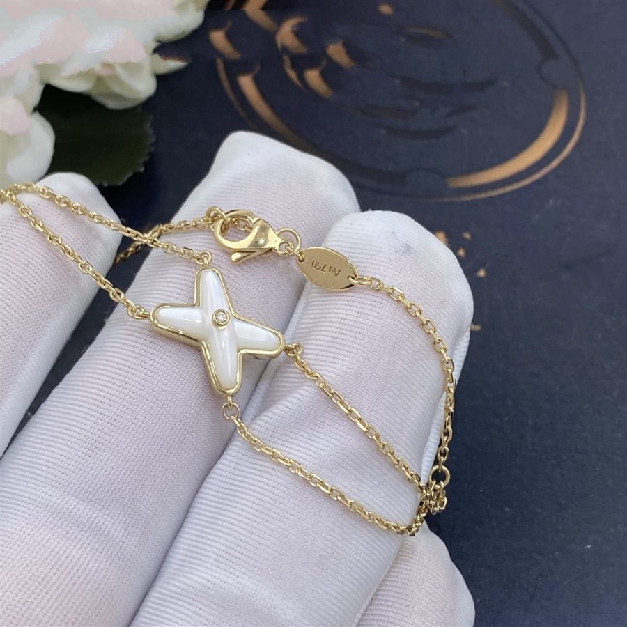 ??Loco?¡¥JEUX BRACELET WHITE MOP GOLD 1 DIAMOND