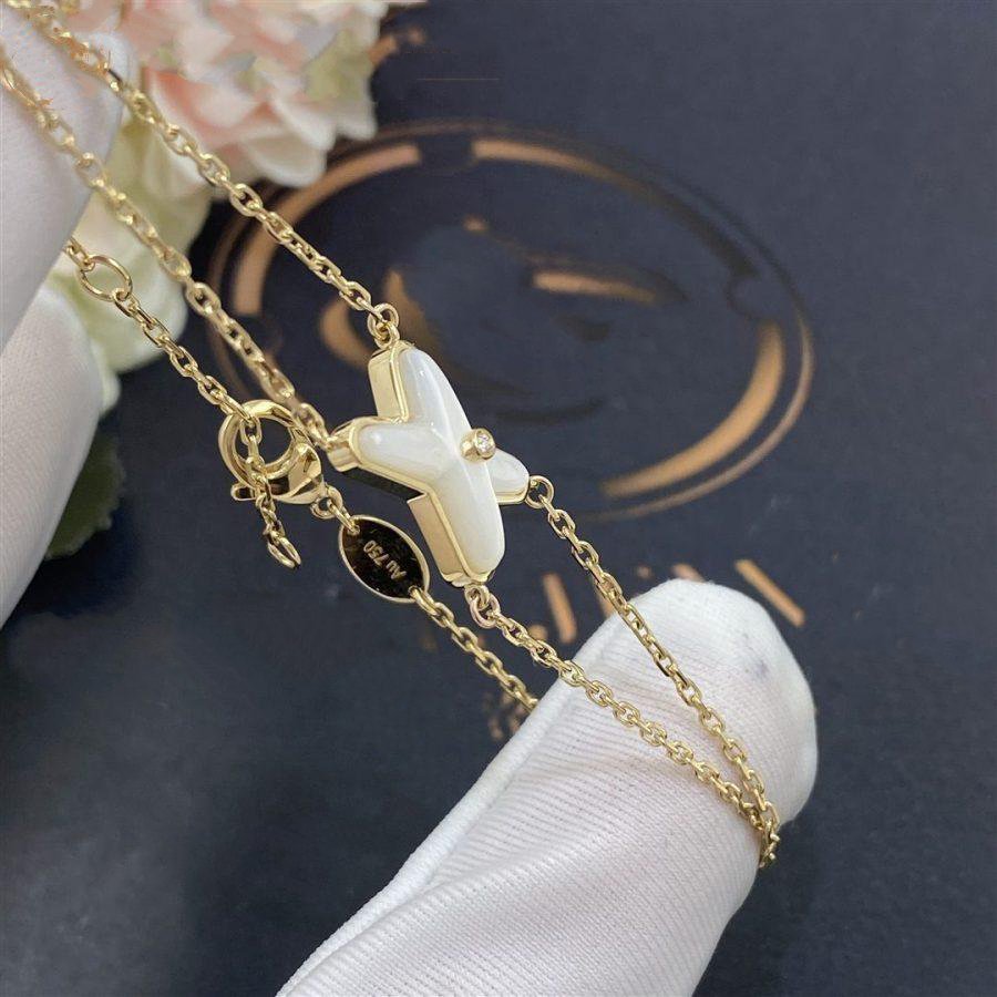 ??Loco?¡¥JEUX BRACELET WHITE MOP GOLD 1 DIAMOND