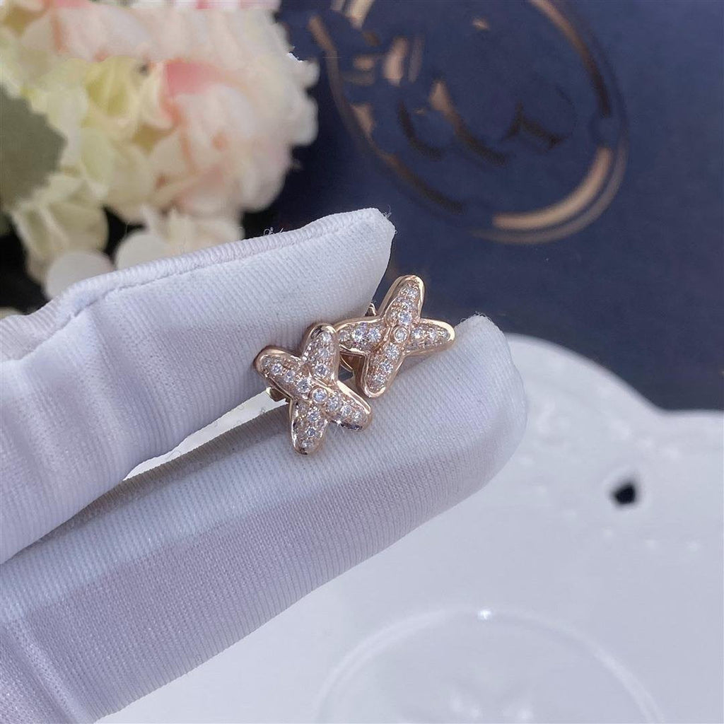 ??Loco?¡¥JEUX DE PINK GOLD DIAMOND EARRINGS