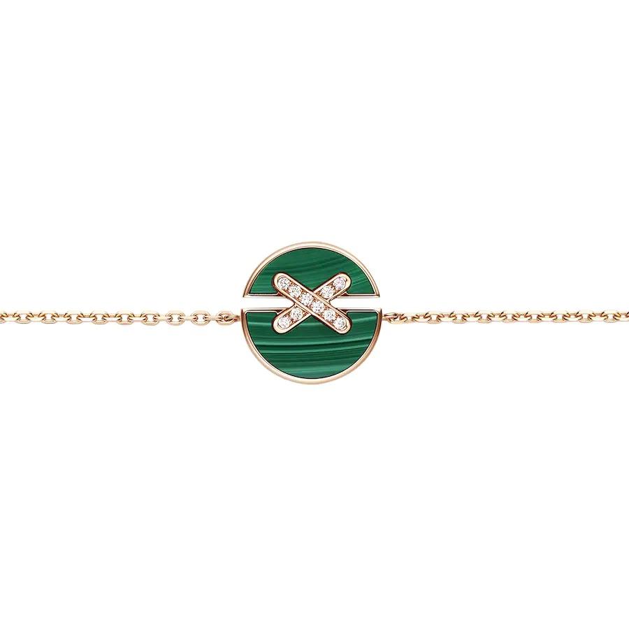 ??Loco?¡¥JEUX DE BRACELET MALACHITE PINK GOLD DIAMONDS