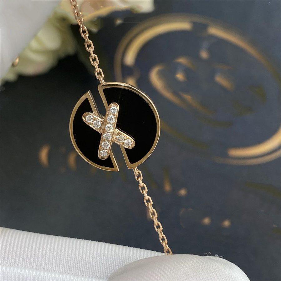 ??Loco?¡¥JEUX DE BRACELET ONYX PINK GOLD DIAMOND