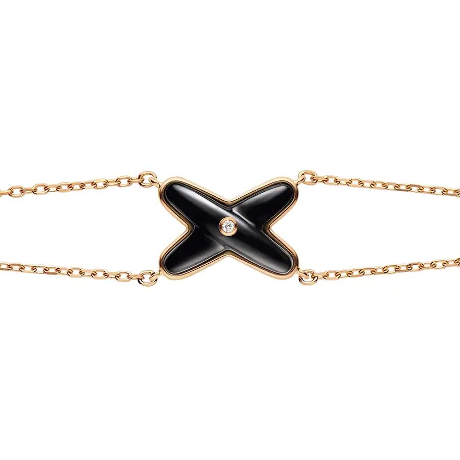 ??Loco?¡¥JEUX BRACELET ONYX PINK GOLD 1 DIAMOND