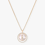 [Loco jewelrys]LUCKY MOVE MM NACRE BLANCHE DIAMOND NECKLACE
