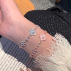 ??Loco?¡¥CLOVER 5 MOTIF PINK BLUE RED WHITE BRACELET