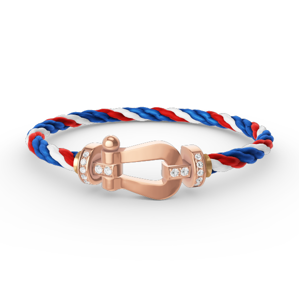 ??Loco?¡¥FORCE LARGE HORSESHOE HALF DIAMOND BRACELET ROSE GOLD