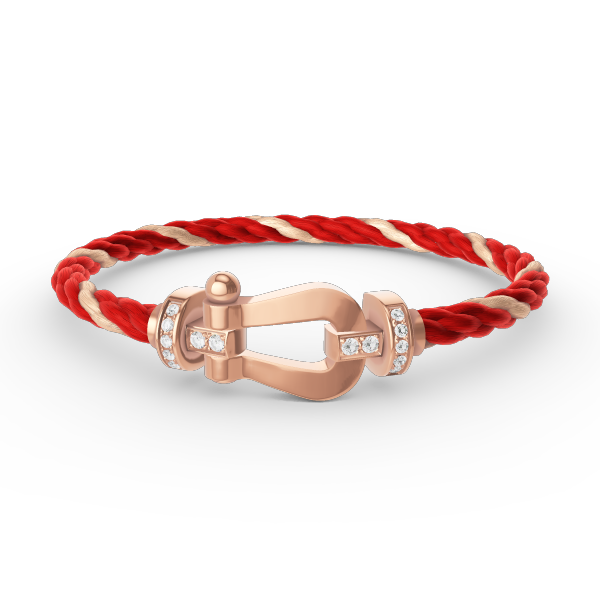 ??Loco?¡¥FORCE LARGE HORSESHOE HALF DIAMOND BRACELET ROSE GOLD