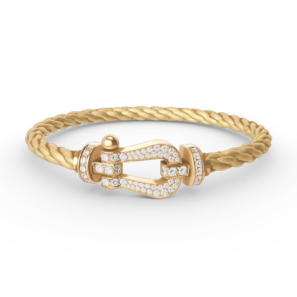 ??Loco?¡¥FORCE LARGE HORSESHOE FULL DIAMOND BRACELET GOLD