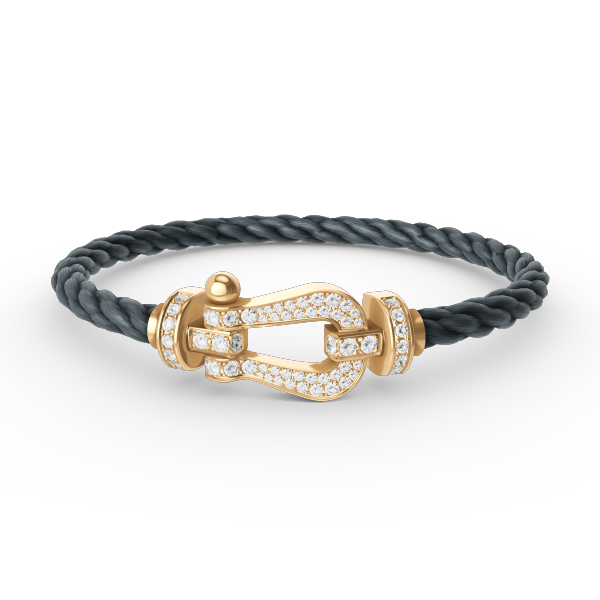 ??Loco?¡¥FORCE LARGE HORSESHOE FULL DIAMOND BRACELET GOLD