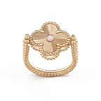 ??Loco?¡¥CLOVER RIVERSIBLE ROSE GOLD RING
