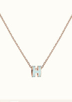 ??Loco?¡¥POP H LIGHT BLUE NECKLACE