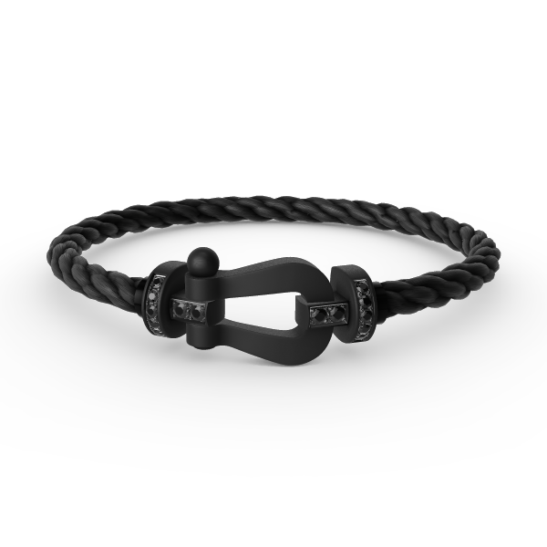 ??Loco?¡¥FORCE LARGE SERIES HORSESHOE BLACK SAMURAI BRACELET