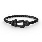 ??Loco?¡¥FORCE LARGE SERIES HORSESHOE BLACK SAMURAI BRACELET