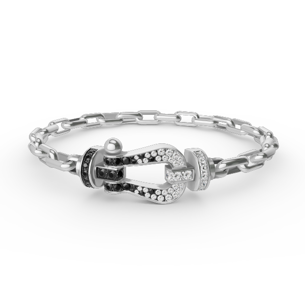??Loco?¡¥FORCE LARGE HORSESHOE CLASP  METAL BRACELET