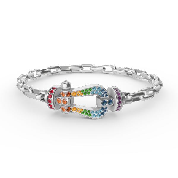 ??Loco?¡¥FORCE LARGE HORSESHOE CLASP  METAL BRACELET