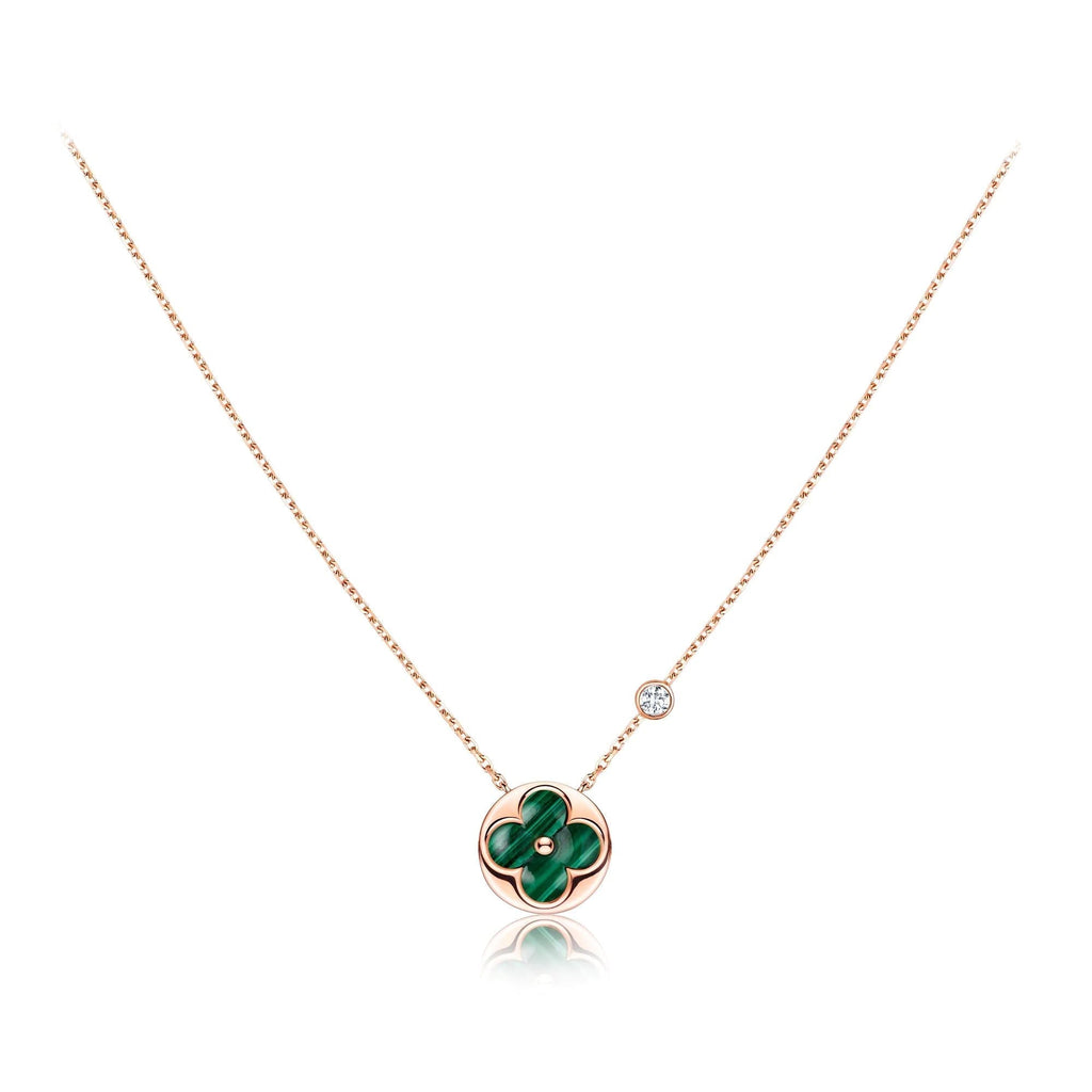 ??Loco?¡¥SUN PEDANT PINK GOLD 1 DIAMOND NECKLACE