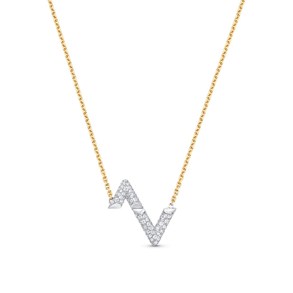 ??Loco?¡¥VOLT SILVER DIAMOND PEDANT NECKLACE