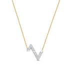 ??Loco?¡¥VOLT SILVER DIAMOND PEDANT NECKLACE