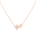 ??Loco?¡¥STAR BLOSSOM NECKLACE PINK GOLD DIAMONDS