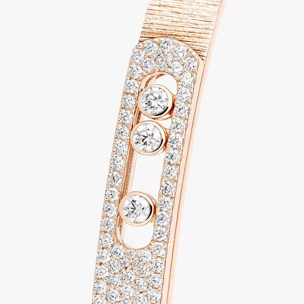 [Loco jewelrys]Move Noa Ciselé half pavé bangle