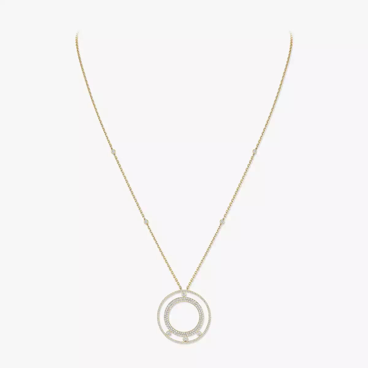 [Loco jewelrys]Move Romane Long Pave_-Set Diamond Necklace