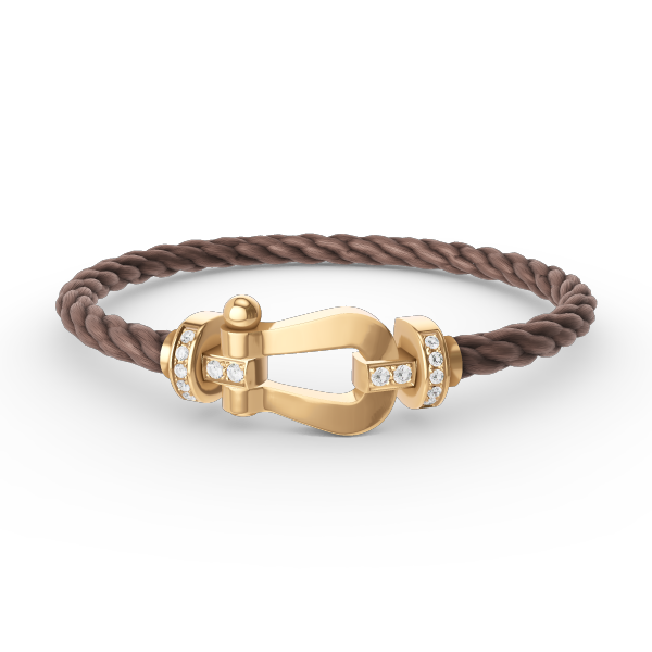 ??Loco?¡¥FORCE LARGE HORSESHOE HALF DIAMOND BRACELET GOLD