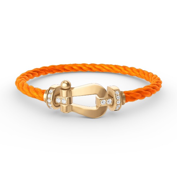 ??Loco?¡¥FORCE LARGE HORSESHOE HALF DIAMOND BRACELET GOLD