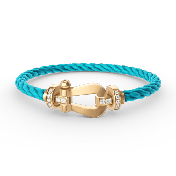 ??Loco?¡¥FORCE LARGE HORSESHOE HALF DIAMOND BRACELET GOLD