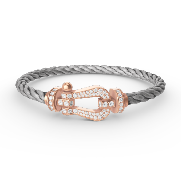 ??Loco?¡¥FORCE LARGE HORSESHOE FULL DIAMOND BRACELET ROSE GOLD