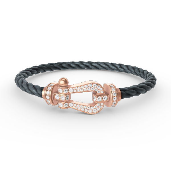 ??Loco?¡¥FORCE LARGE HORSESHOE FULL DIAMOND BRACELET ROSE GOLD