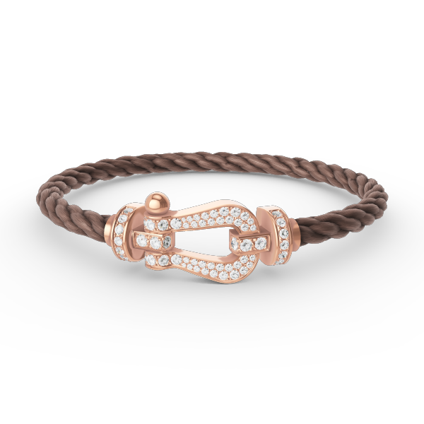 ??Loco?¡¥FORCE LARGE HORSESHOE FULL DIAMOND BRACELET ROSE GOLD