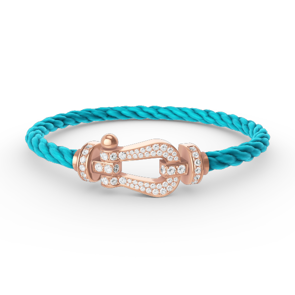 ??Loco?¡¥FORCE LARGE HORSESHOE FULL DIAMOND BRACELET ROSE GOLD