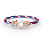 ??Loco?¡¥FORCE LARGE HORSESHOE FULL DIAMOND BRACELET ROSE GOLD