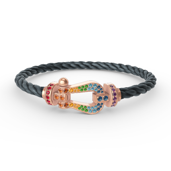 ??Loco?¡¥FORCE LARGE HORSESHOE  COLORED DIAMOND BRACELET ROSE GOLD