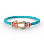 ??Loco?¡¥FORCE LARGE HORSESHOE  COLORED DIAMOND BRACELET ROSE GOLD
