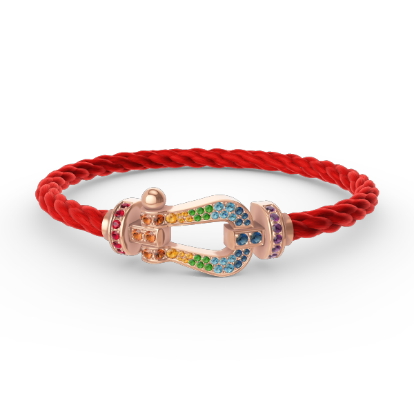 ??Loco?¡¥FORCE LARGE HORSESHOE  COLORED DIAMOND BRACELET ROSE GOLD