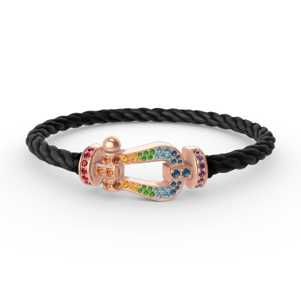 ??Loco?¡¥FORCE LARGE HORSESHOE  COLORED DIAMOND BRACELET ROSE GOLD