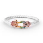 ??Loco?¡¥FORCE LARGE HORSESHOE  COLORED DIAMOND BRACELET ROSE GOLD