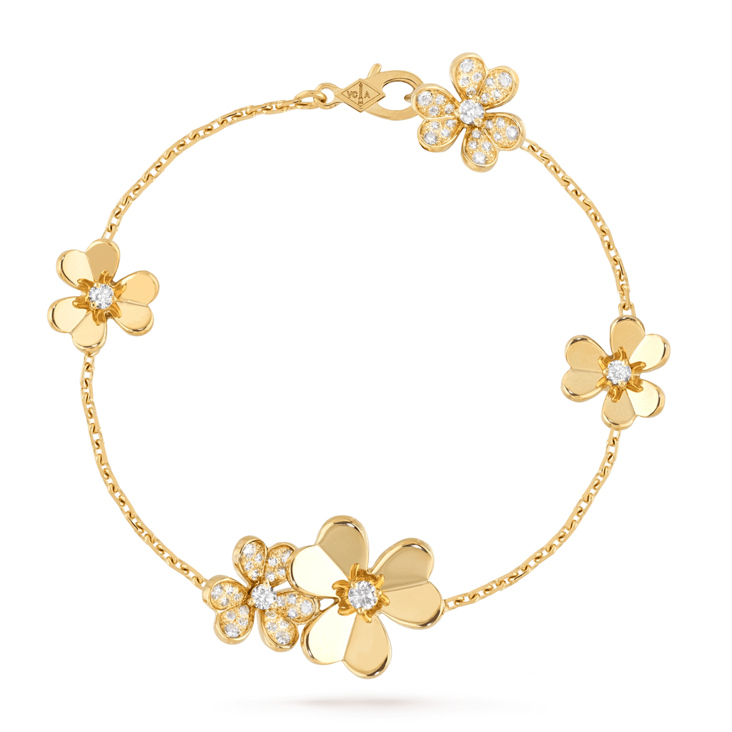 ??Loco?¡¥FRIVOLE GOLD 5 FLOWERS BRACELET