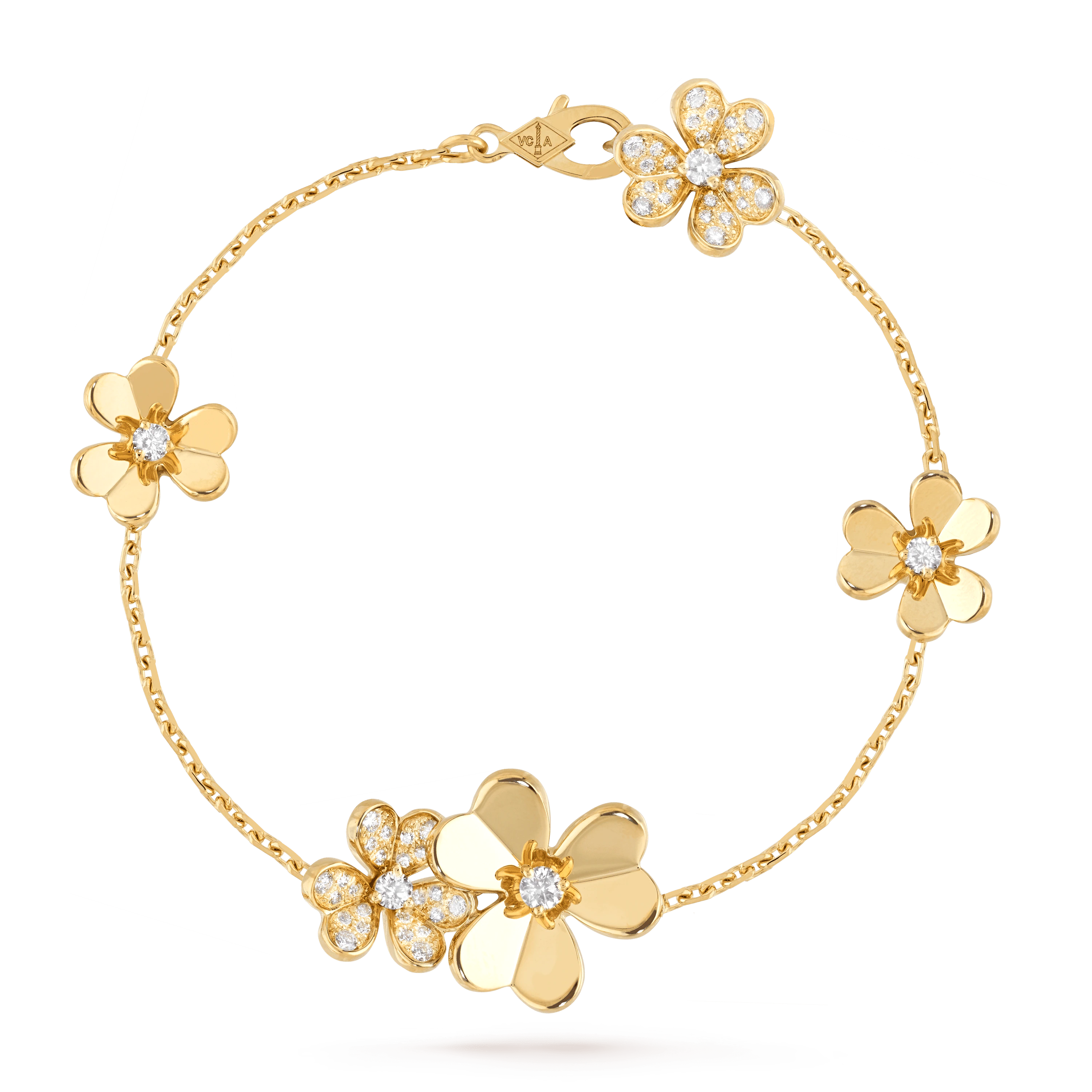 ??Loco?¡¥FRIVOLE GOLD 5 FLOWERS BRACELET