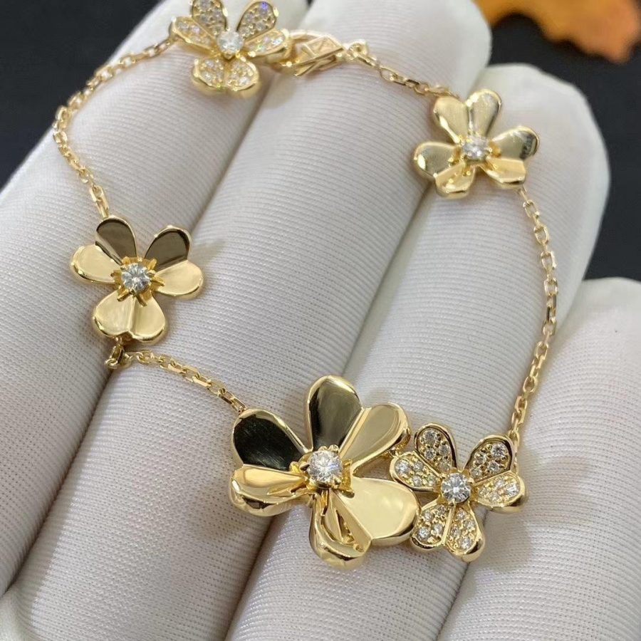 ??Loco?¡¥FRIVOLE GOLD 5 FLOWERS BRACELET