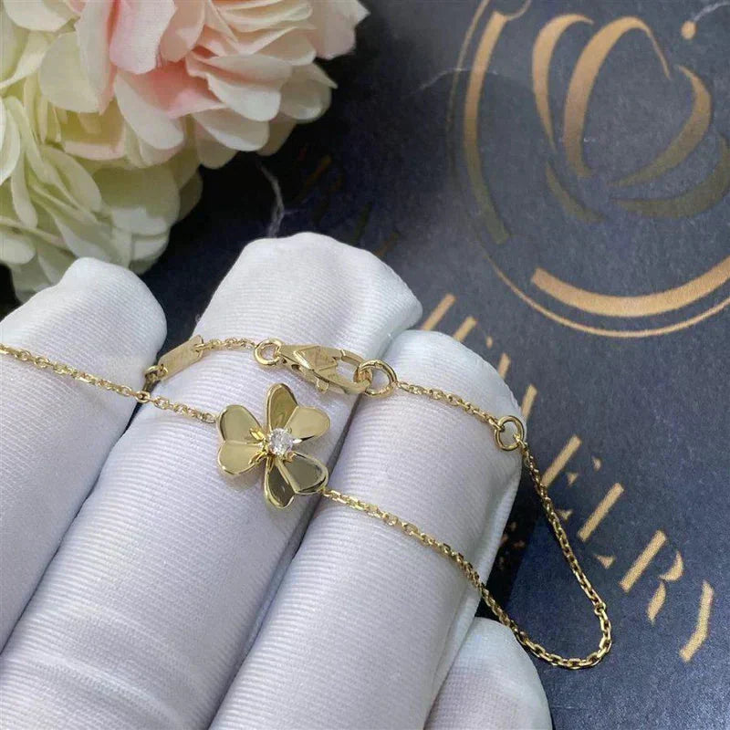 ??Loco?¡¥FRIVOLE GOLD FLOWER PINK MALACHITE BRACELET
