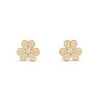 ??Loco?¡¥FRIVOLE GOLD FLOWER DIAMOND EARRINGS