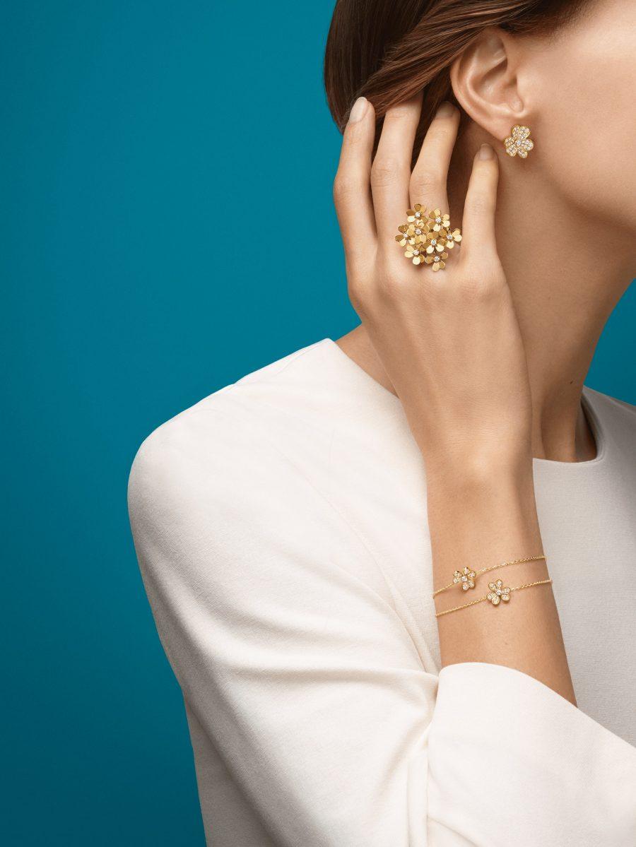 ??Loco?¡¥FRIVOLE GOLD FLOWER DIAMOND EARRINGS