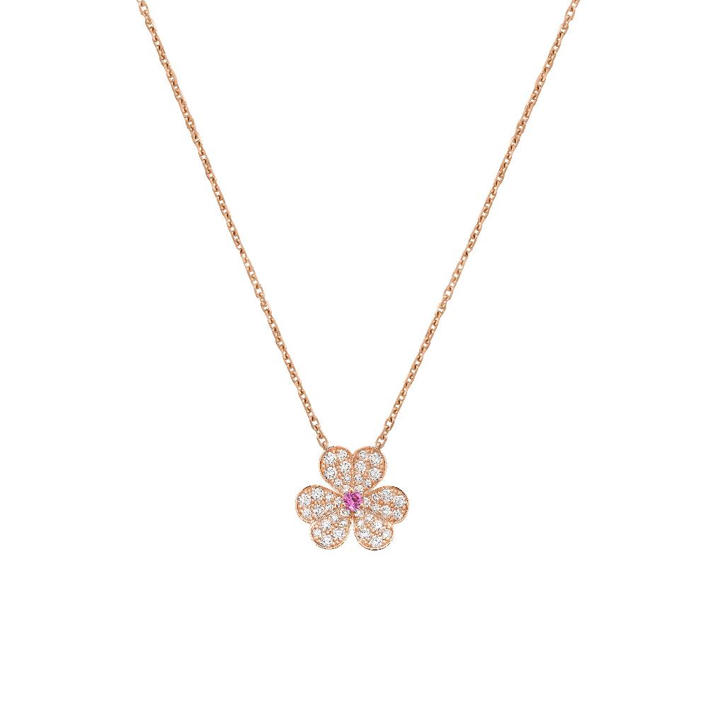 ??Loco?¡¥FRIVOLE ROSE GOLD FLOWER DIAMOND NECKLACE